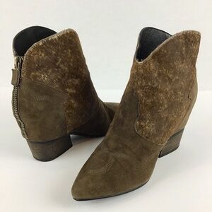 Lola Cruz Brown Calf Hair & Suede Bootie | 36 (6)